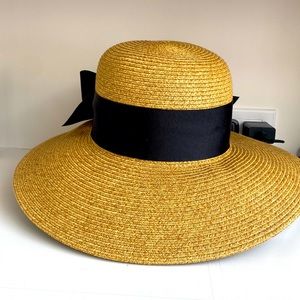 Tuckernuck Exclusive Black Packable Wide Bow Sunhat